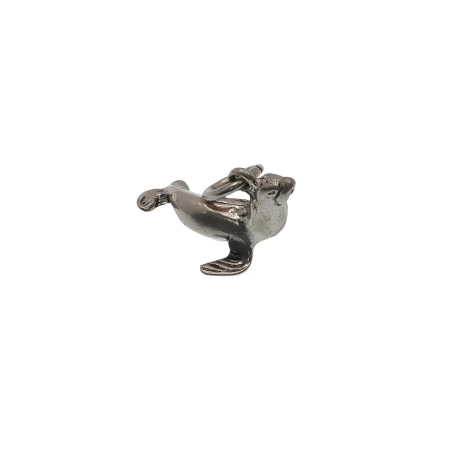 925 Silver Oxidized Seal Charm - CHARM0041 - Image 2