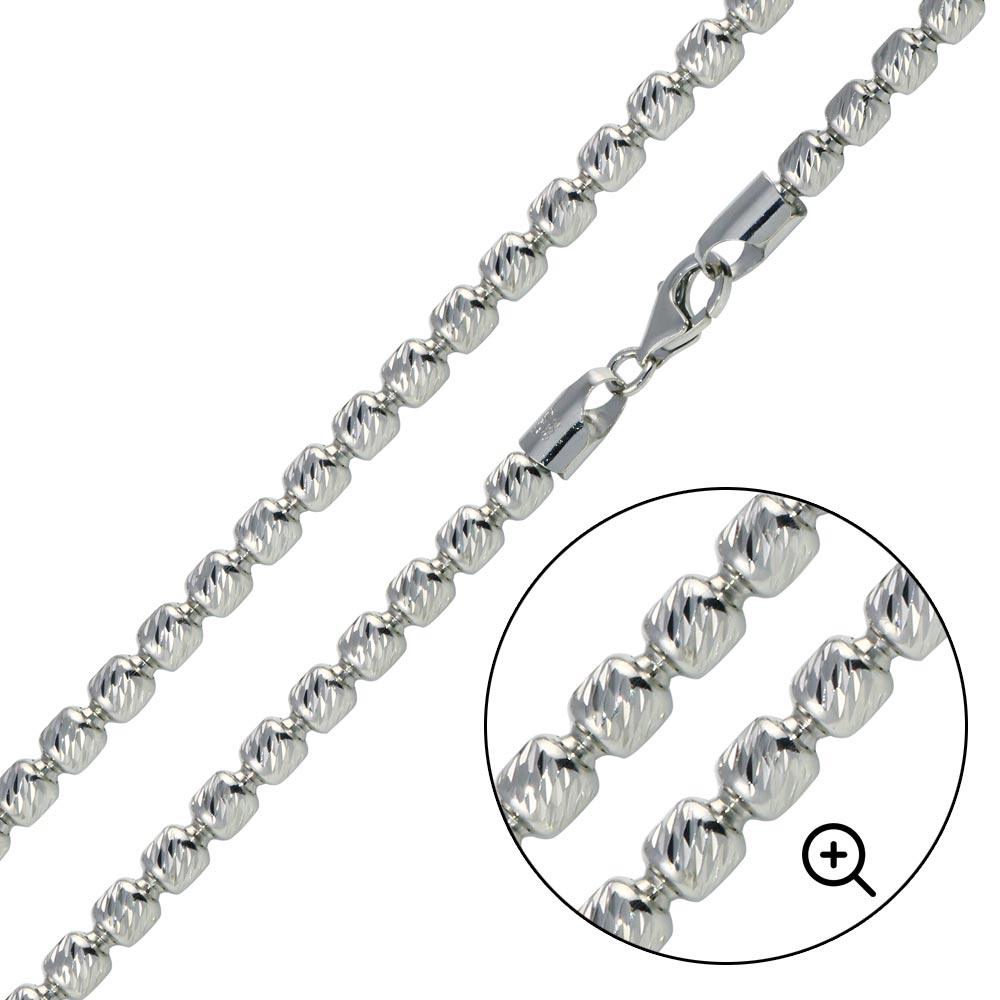 925 Sterling Silver Barrel Slash Chain - Image 3