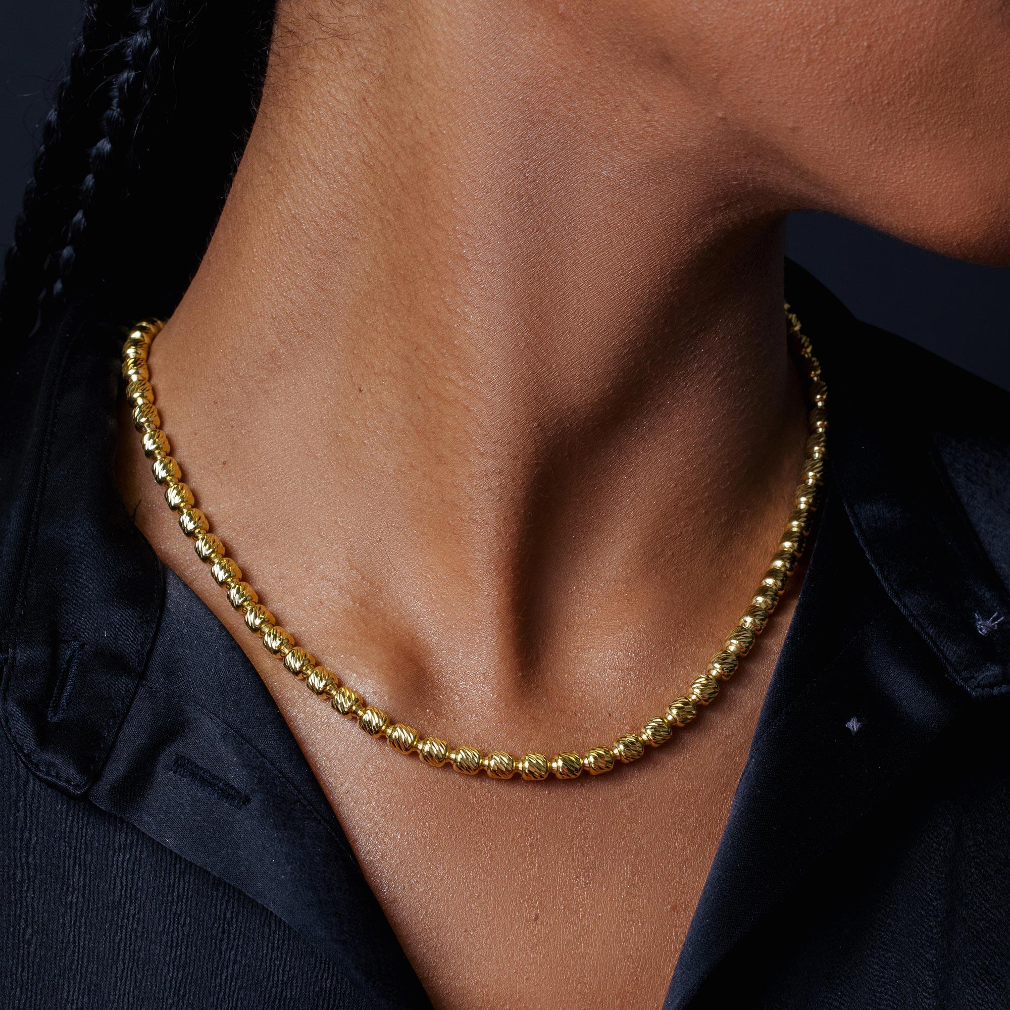 925 Sterling Silver Barrel Slash Chain - Image 4