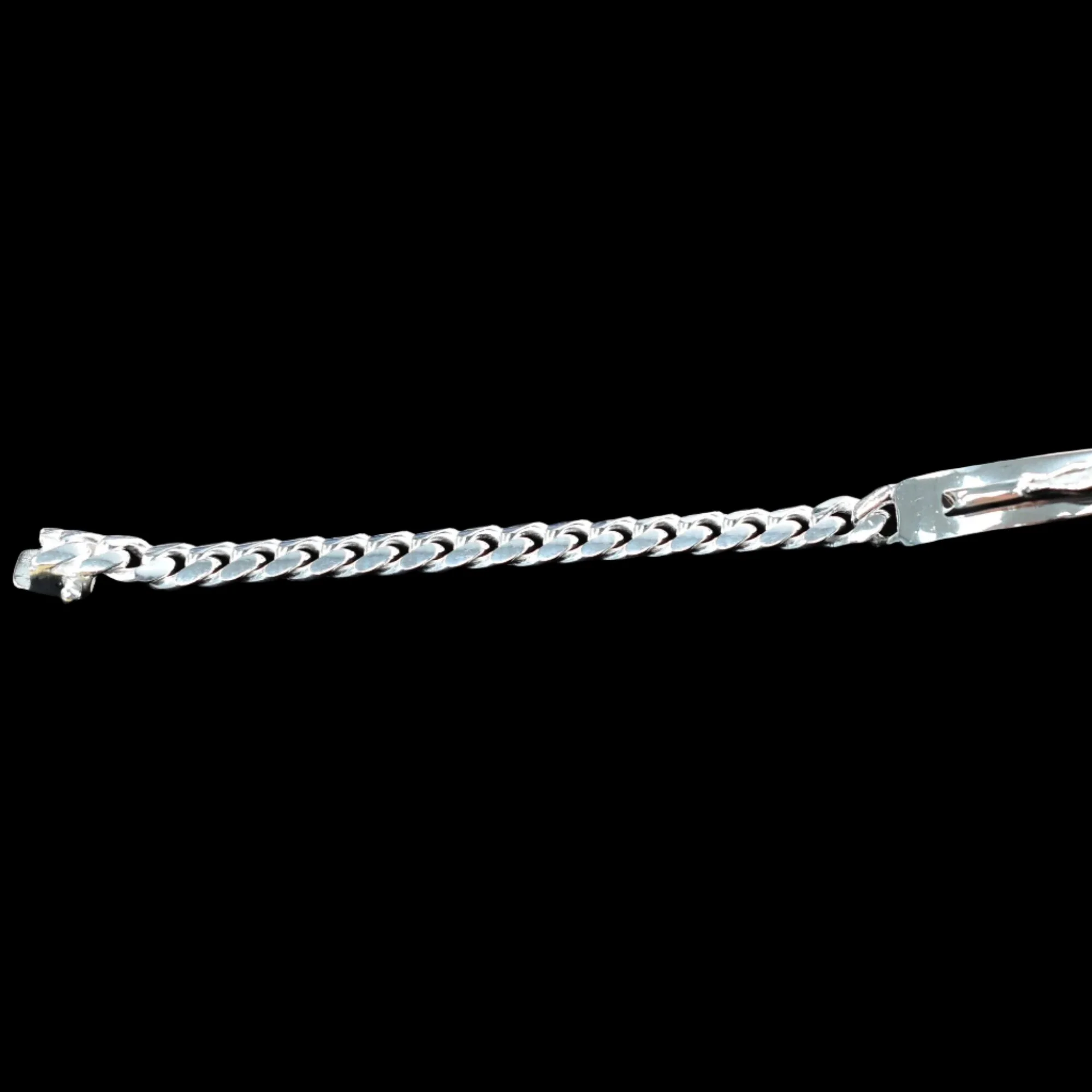 925 Sterling Silver Curb 6.1mm Jesus Christ Cross Bracelet - CDIB00015 - Image 5