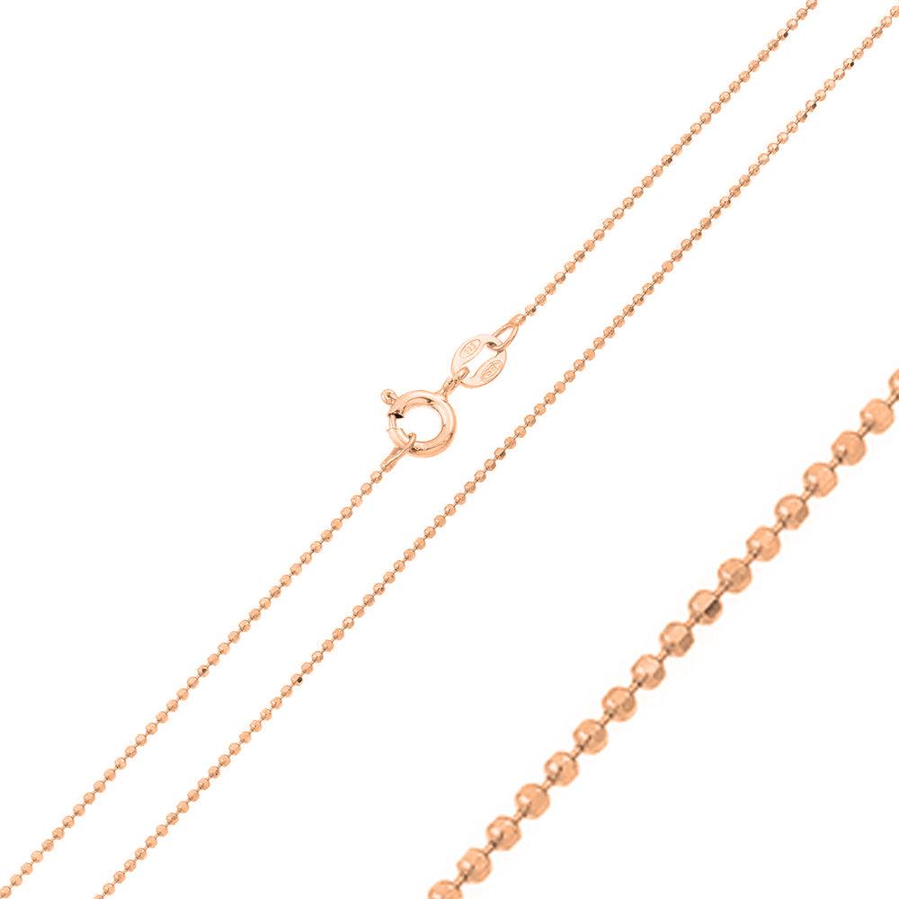 925 Sterling Silver Diamond Cut Bead Chain - Image 5