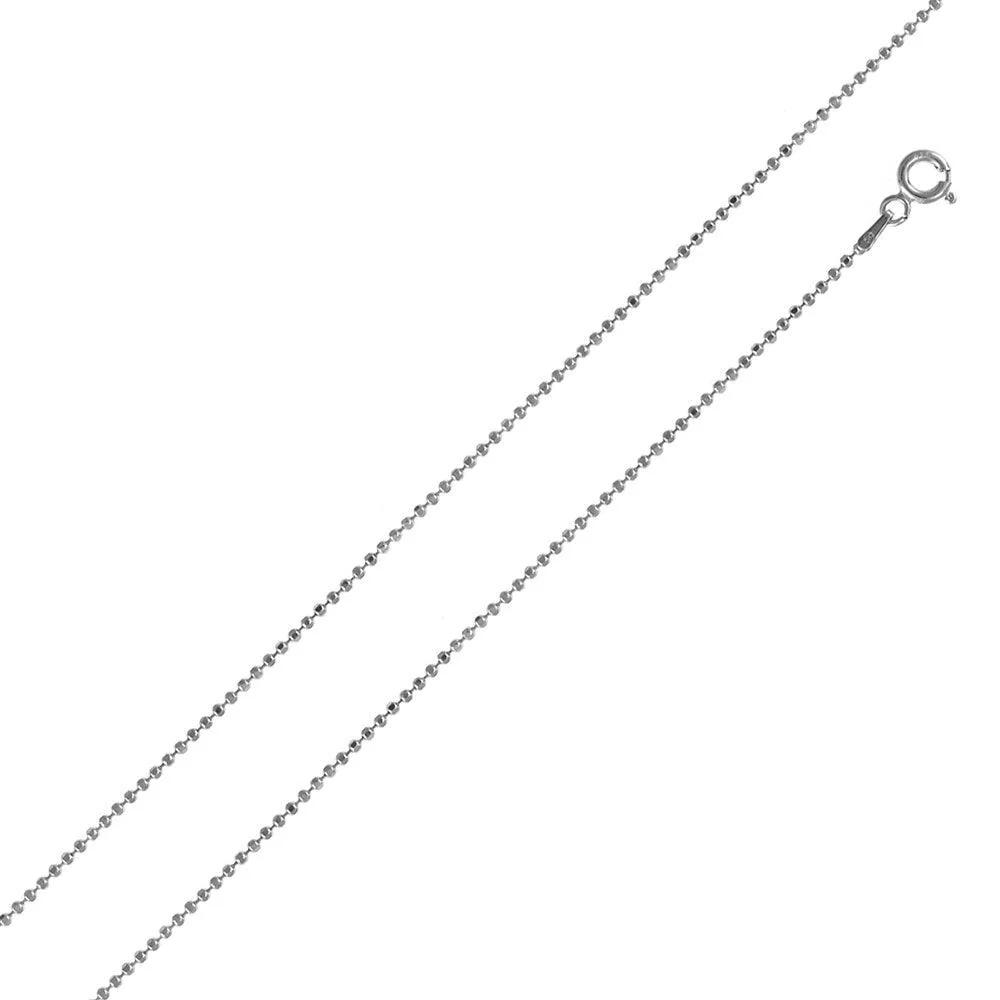 925 Sterling Silver Diamond Cut Bead Chain - Image 6