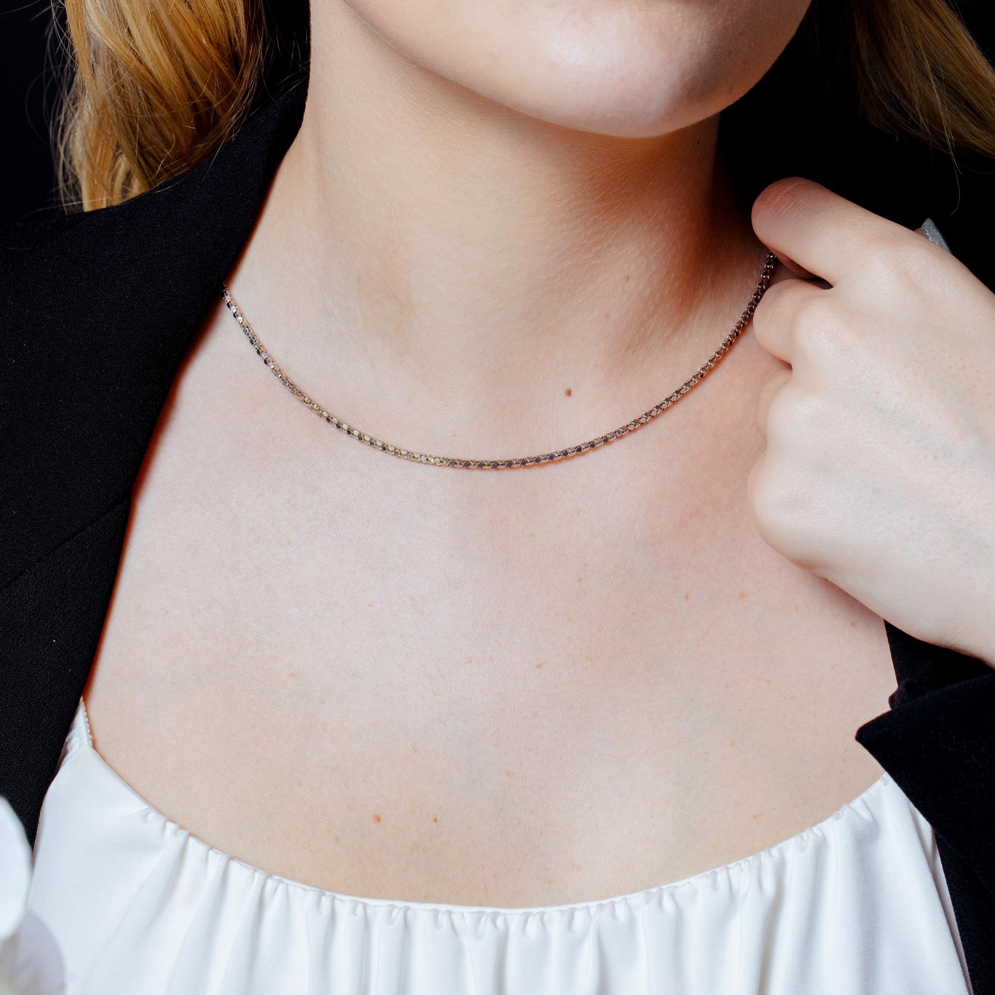 925 Sterling Silver Diamond Cut Flat Coreana Chain - Image 3