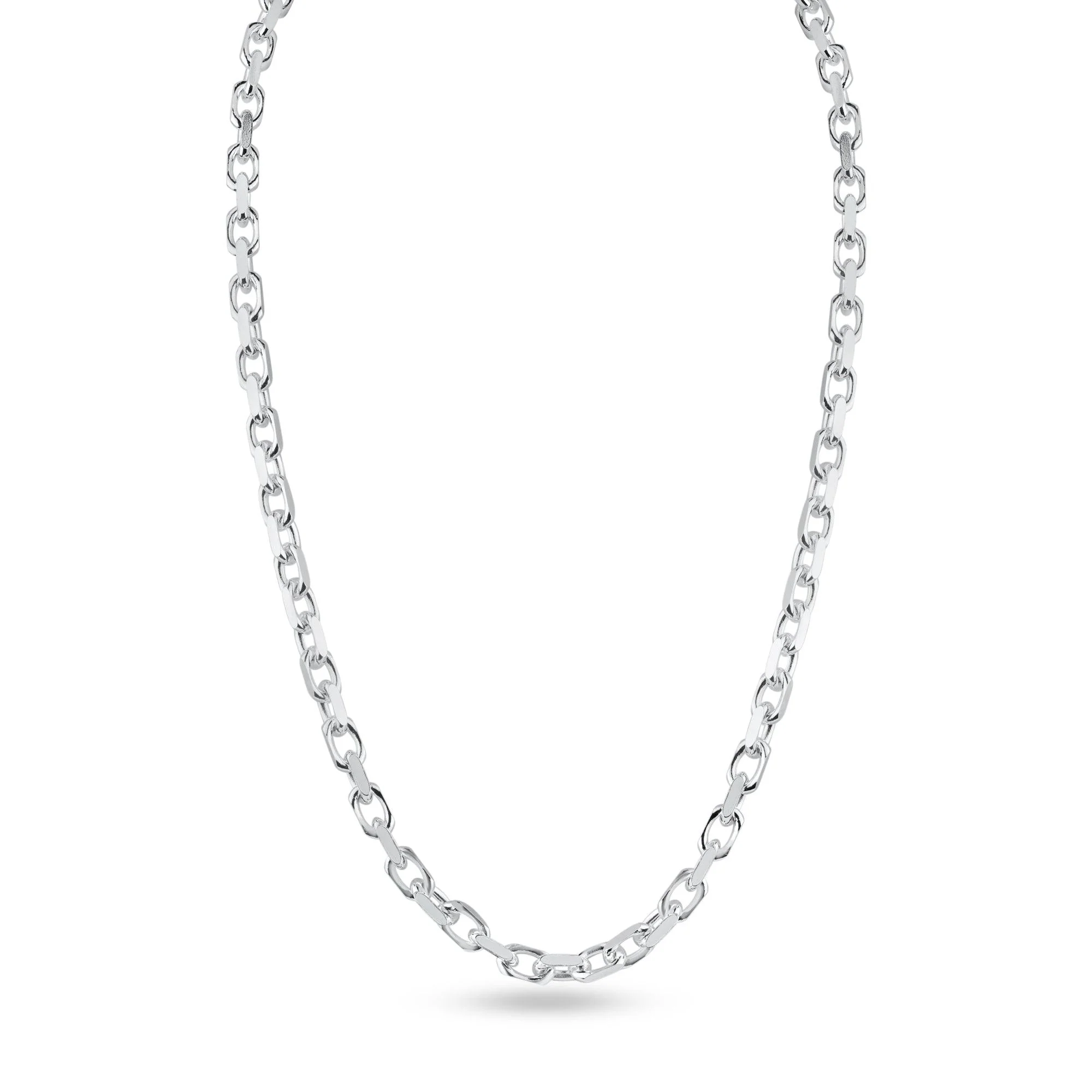 925 Sterling Silver Diamond Cut Forzatina Link Chain or Bracelet - Image 6