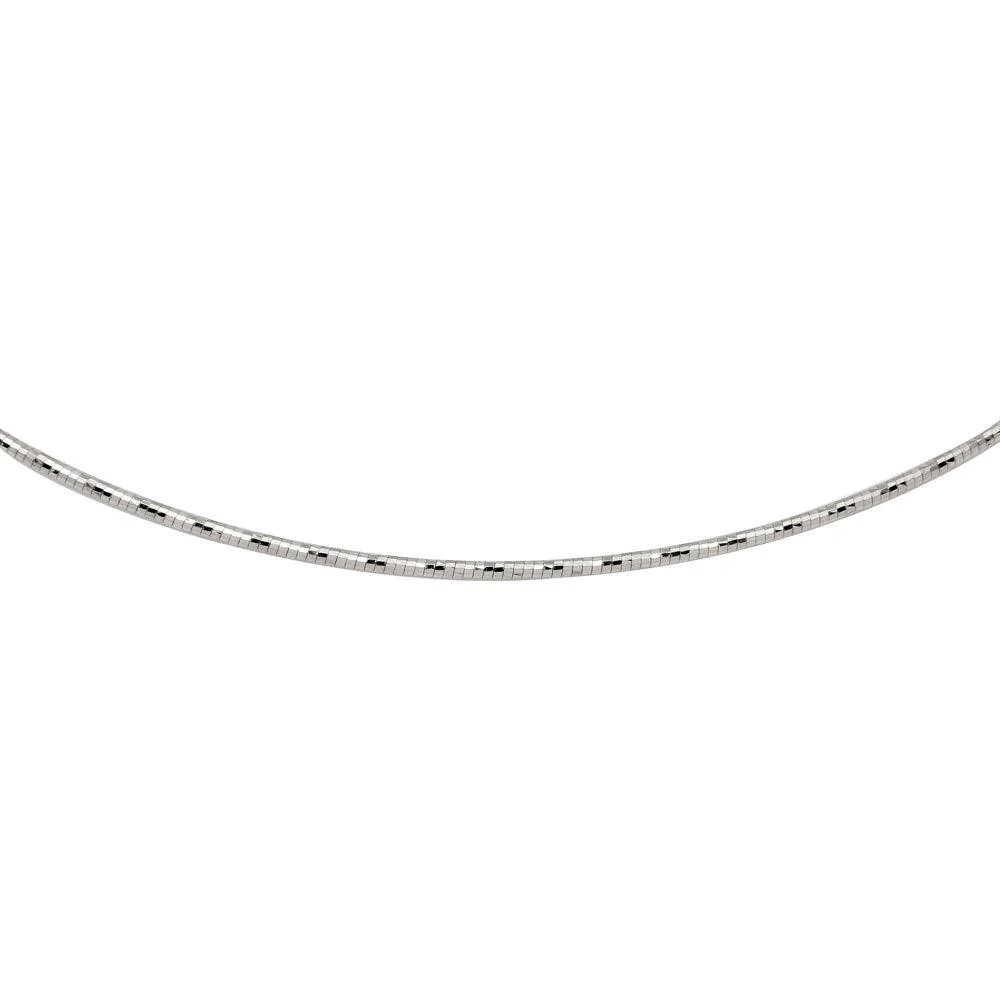 925 Sterling Silver Diamond Cut Omega Box Chain - Image 2
