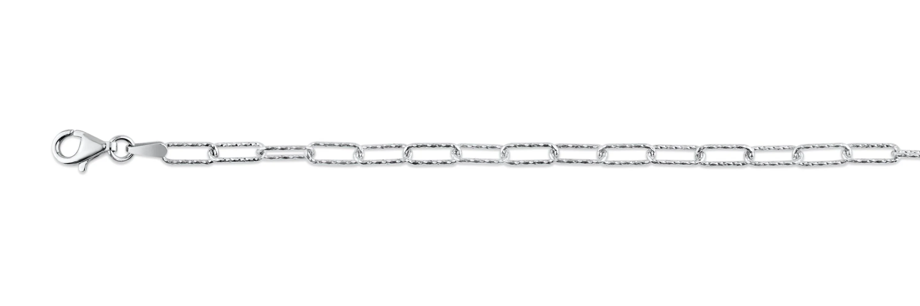 925 Sterling Silver Diamond Cut Paperclip Chain - Image 5