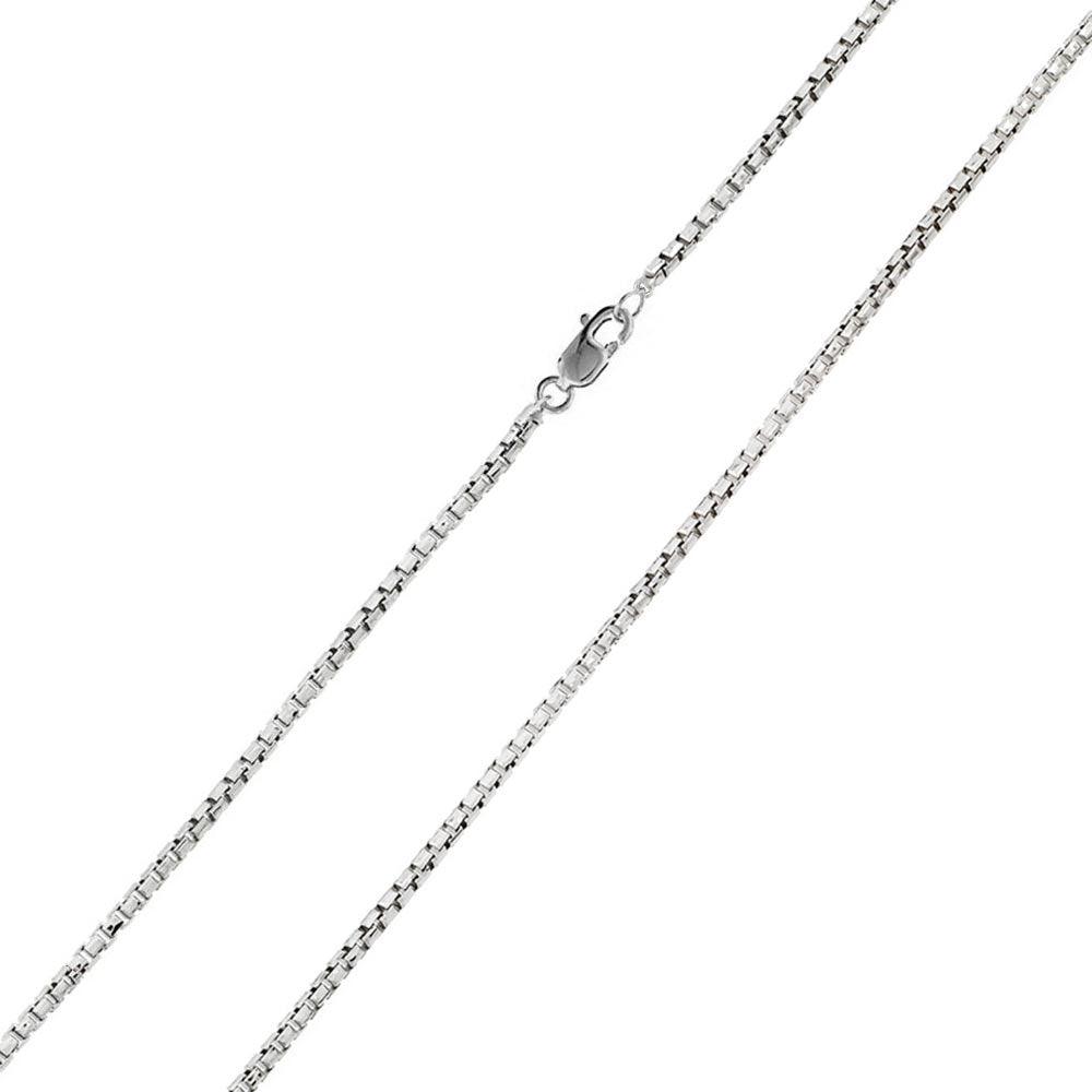925 Sterling Silver Diamond Cut Round Box Chain