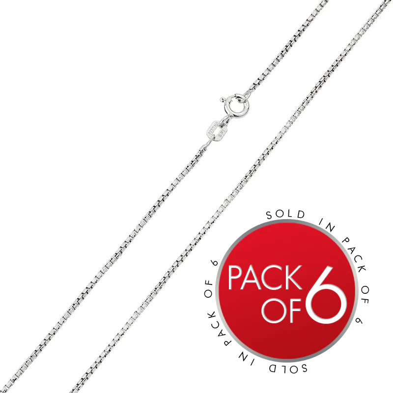 925 Sterling Silver Diamond Cut Round Box Chain - Image 2