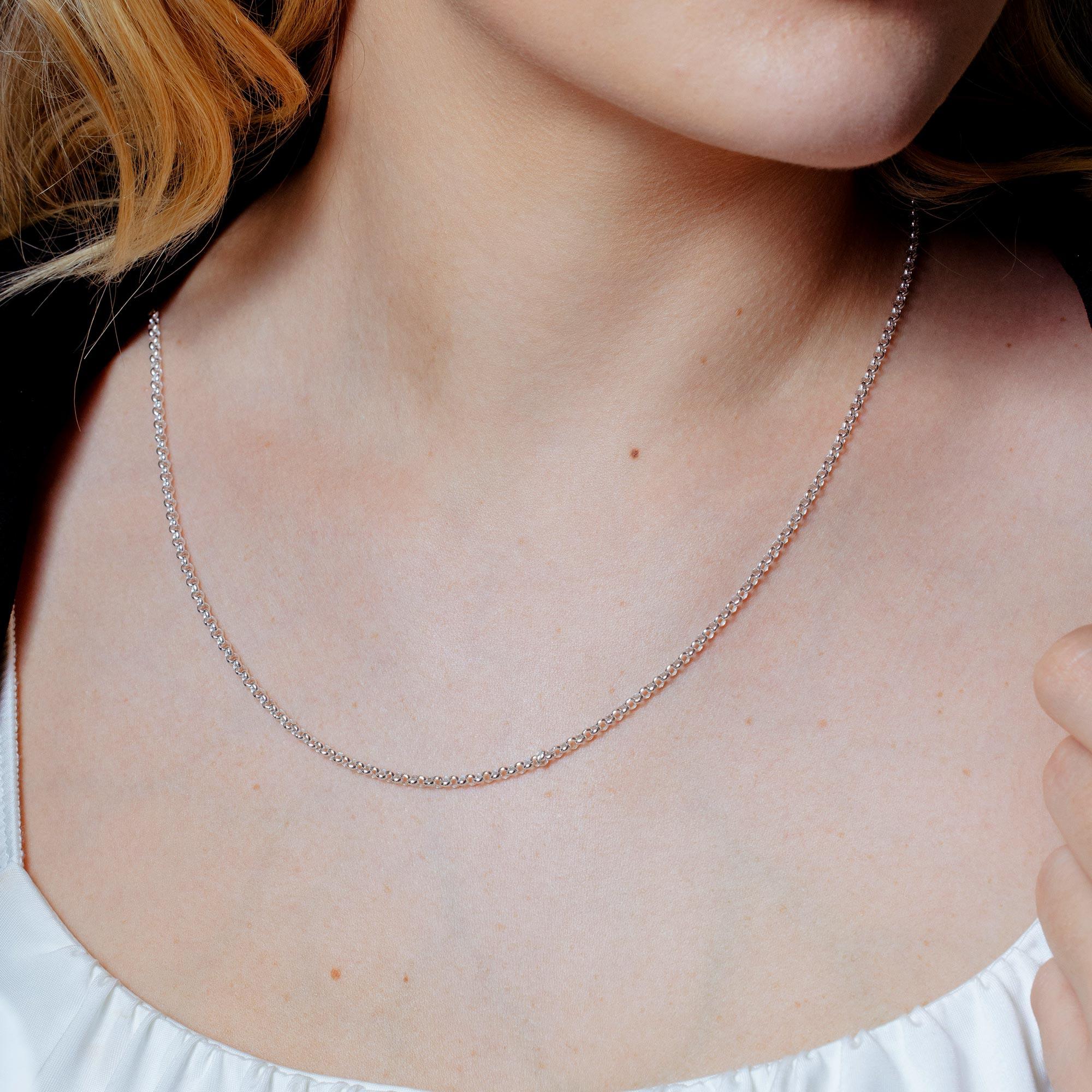 925 Sterling Silver Diamond Cut Round Rolo Chain - Image 6