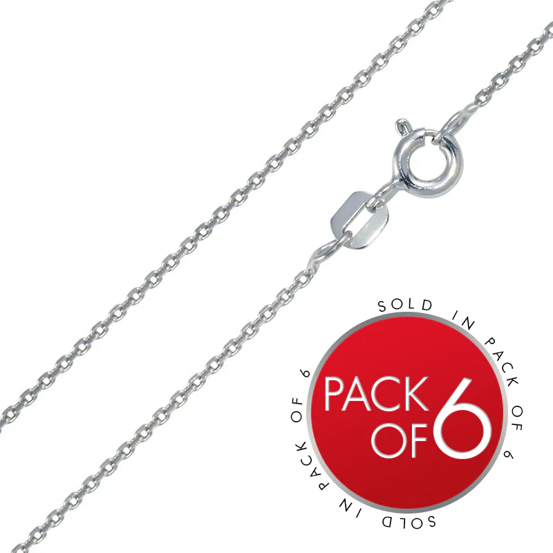 925 Sterling Silver Diamond Cut Round Rolo Chain - Image 9