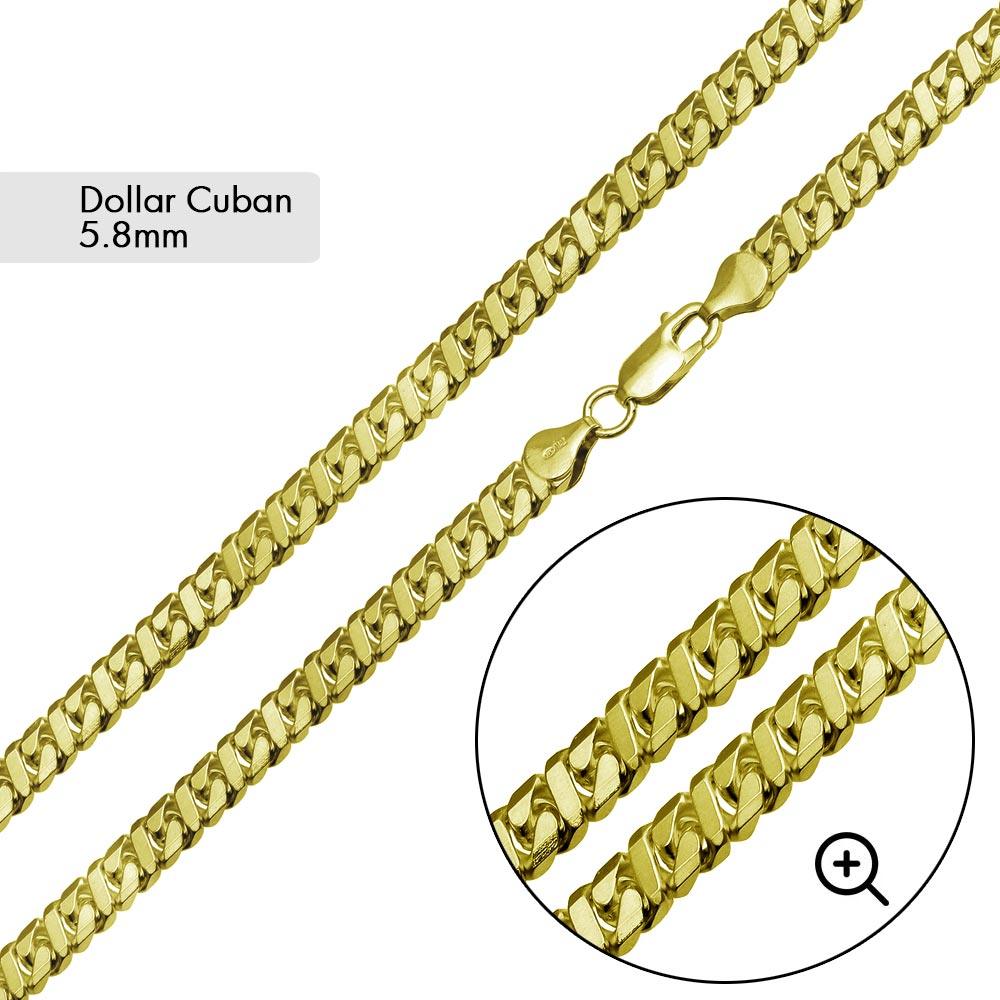 925 Sterling Silver Dollar Cuban Diamond Cut Chain - Image 8