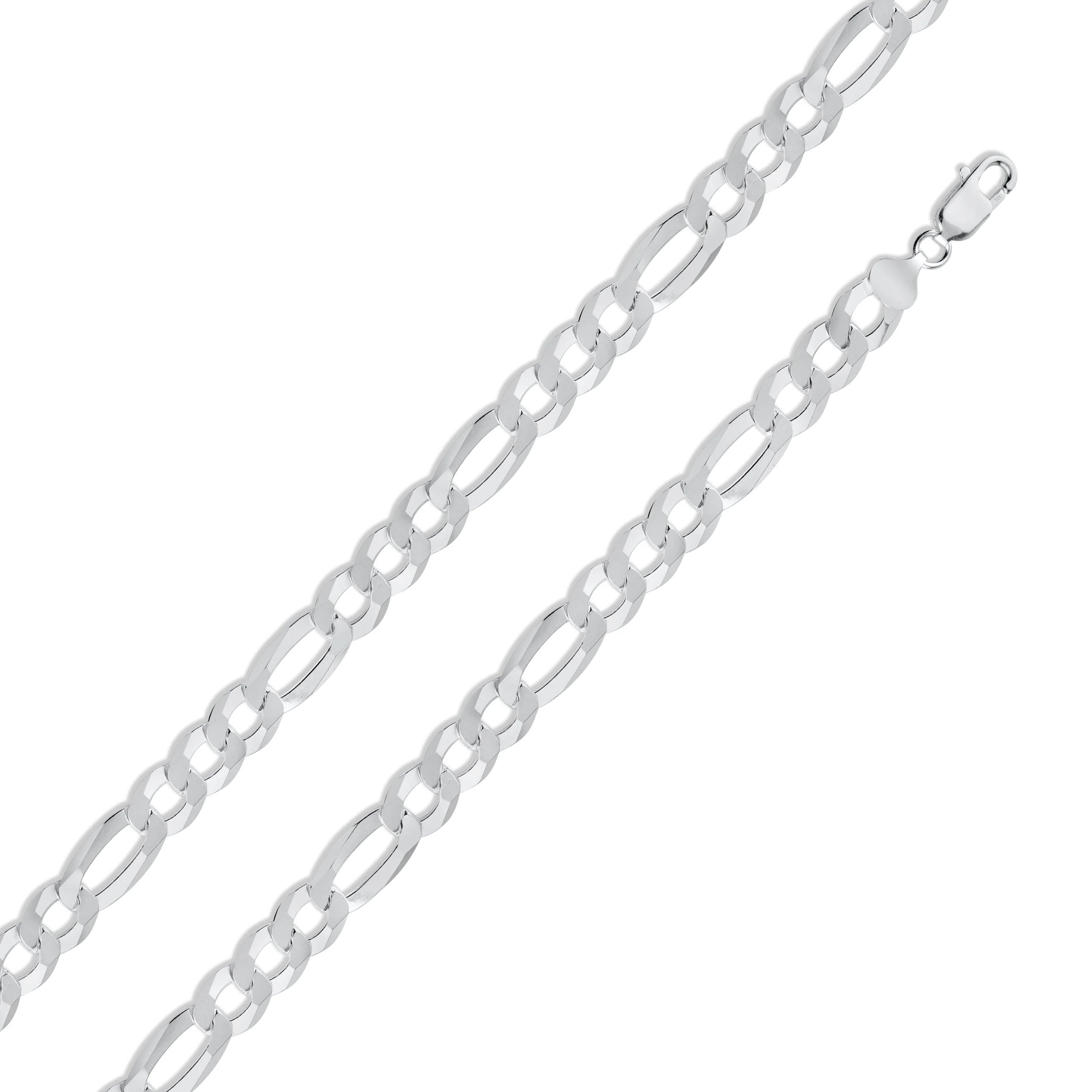 925 Sterling Silver Figaro Chain or Bracelet - Image 2