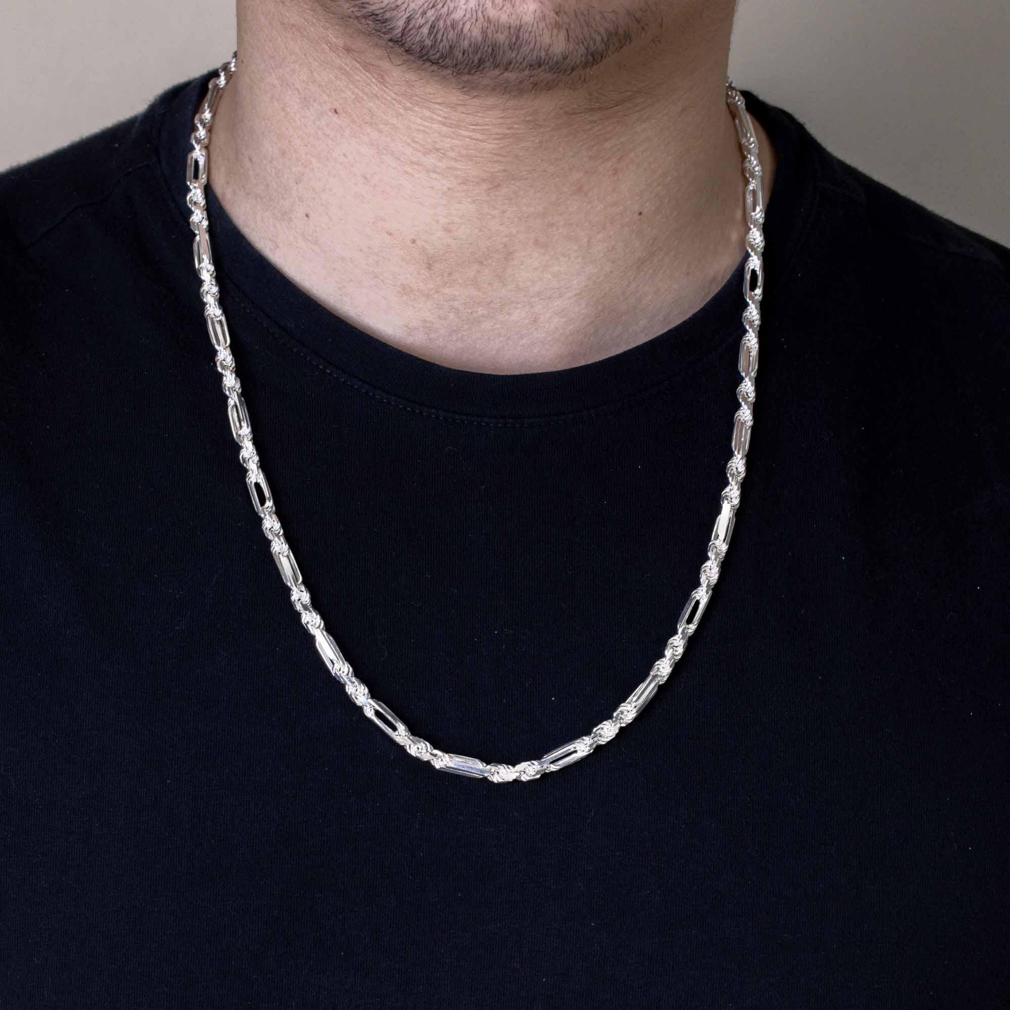 925 Sterling Silver Figarope Milano Chain or Bracelet - Image 4