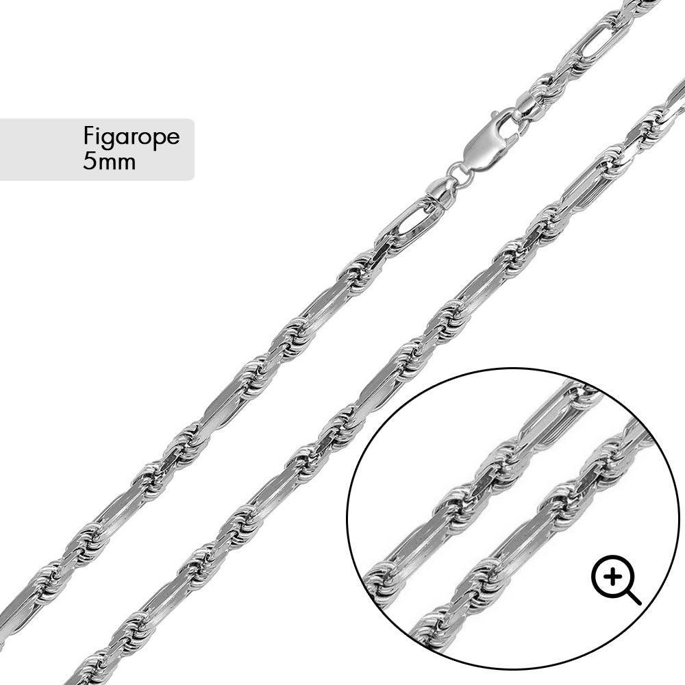 925 Sterling Silver Figarope Milano Chain or Bracelet - Image 6