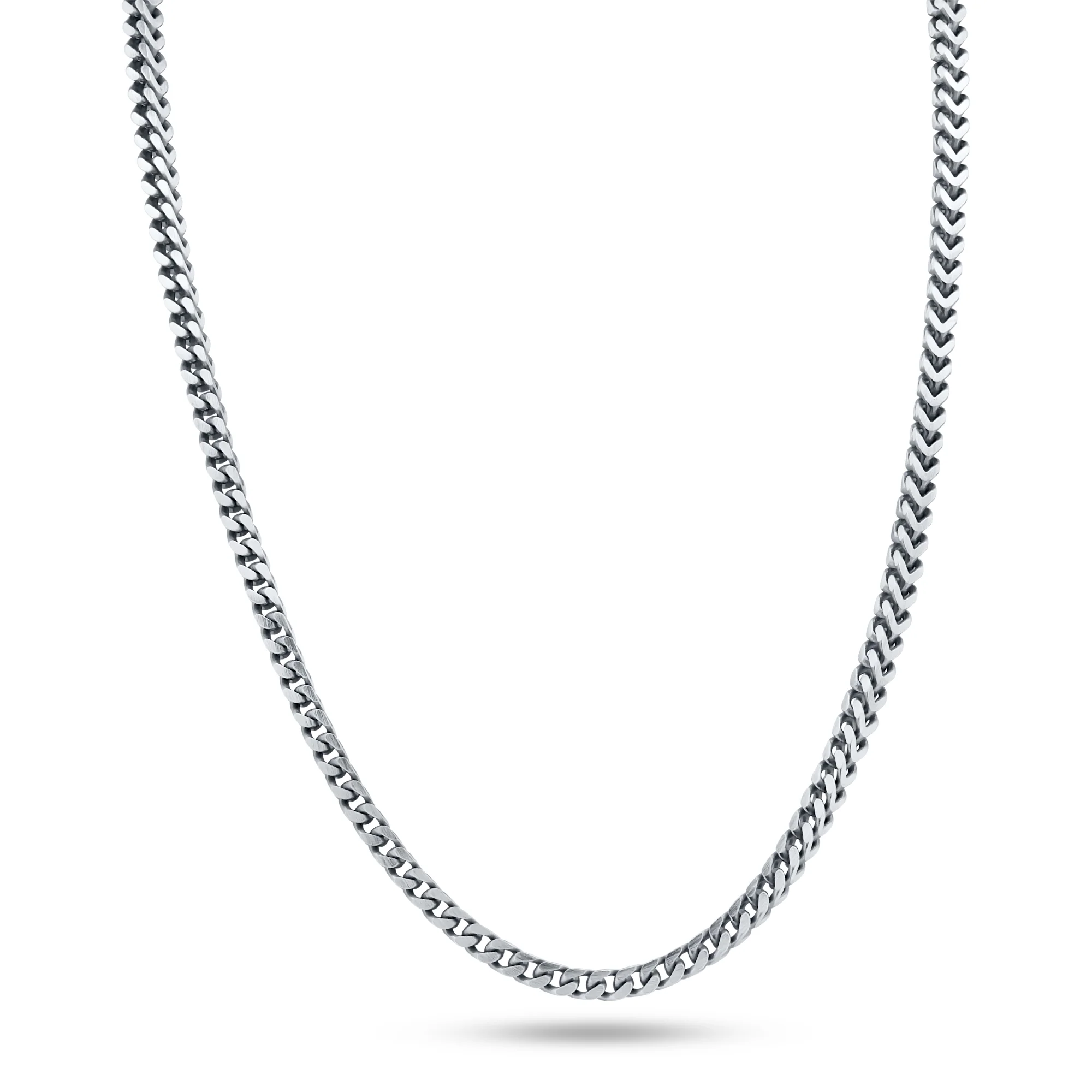 925 Sterling Silver Square Franco Chain or Bracelet - Image 7