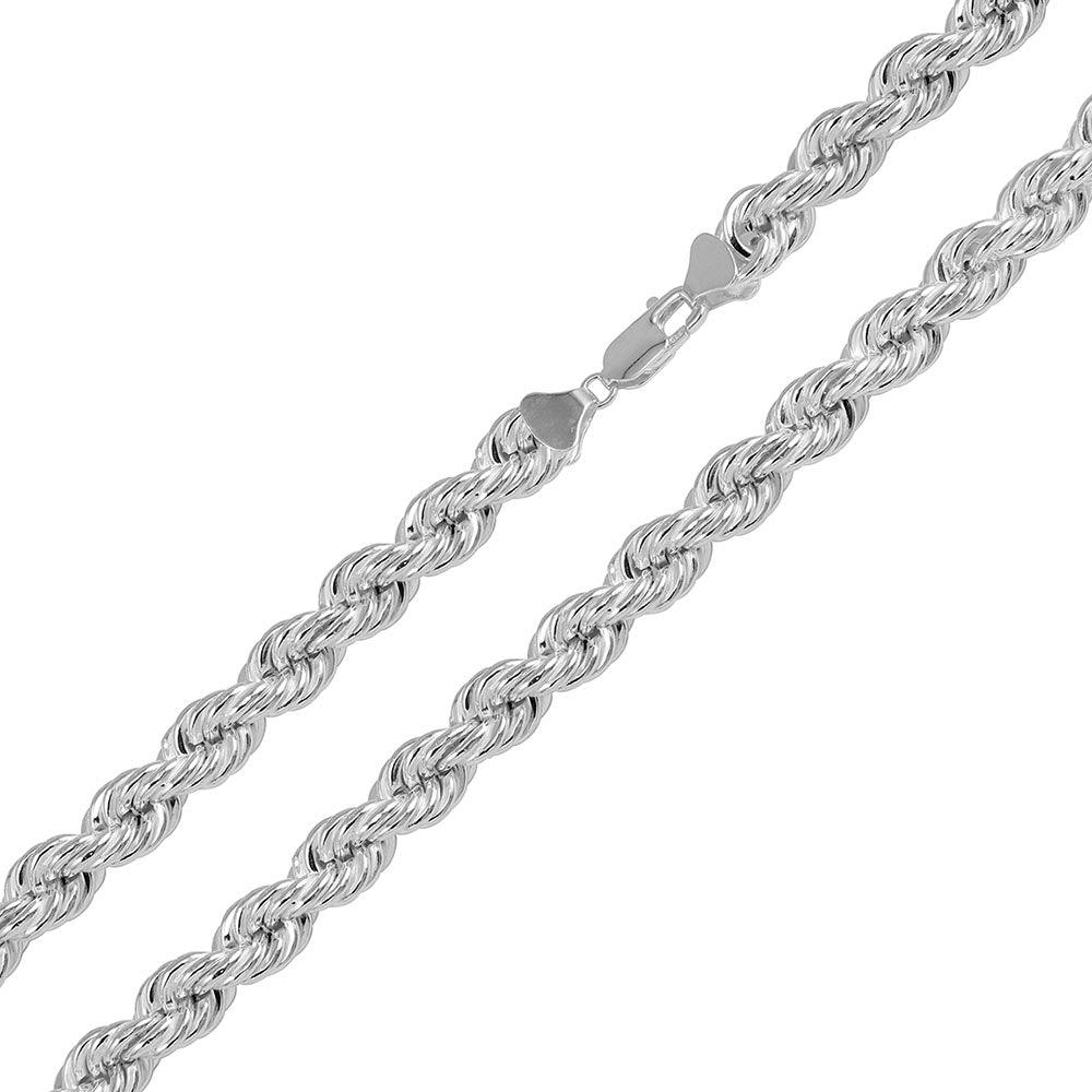 925 Sterling Silver Hollow Rope Chain - Image 2