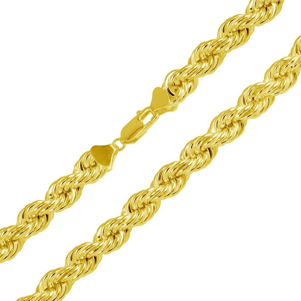 925 Sterling Silver Hollow Rope Chain - Image 3