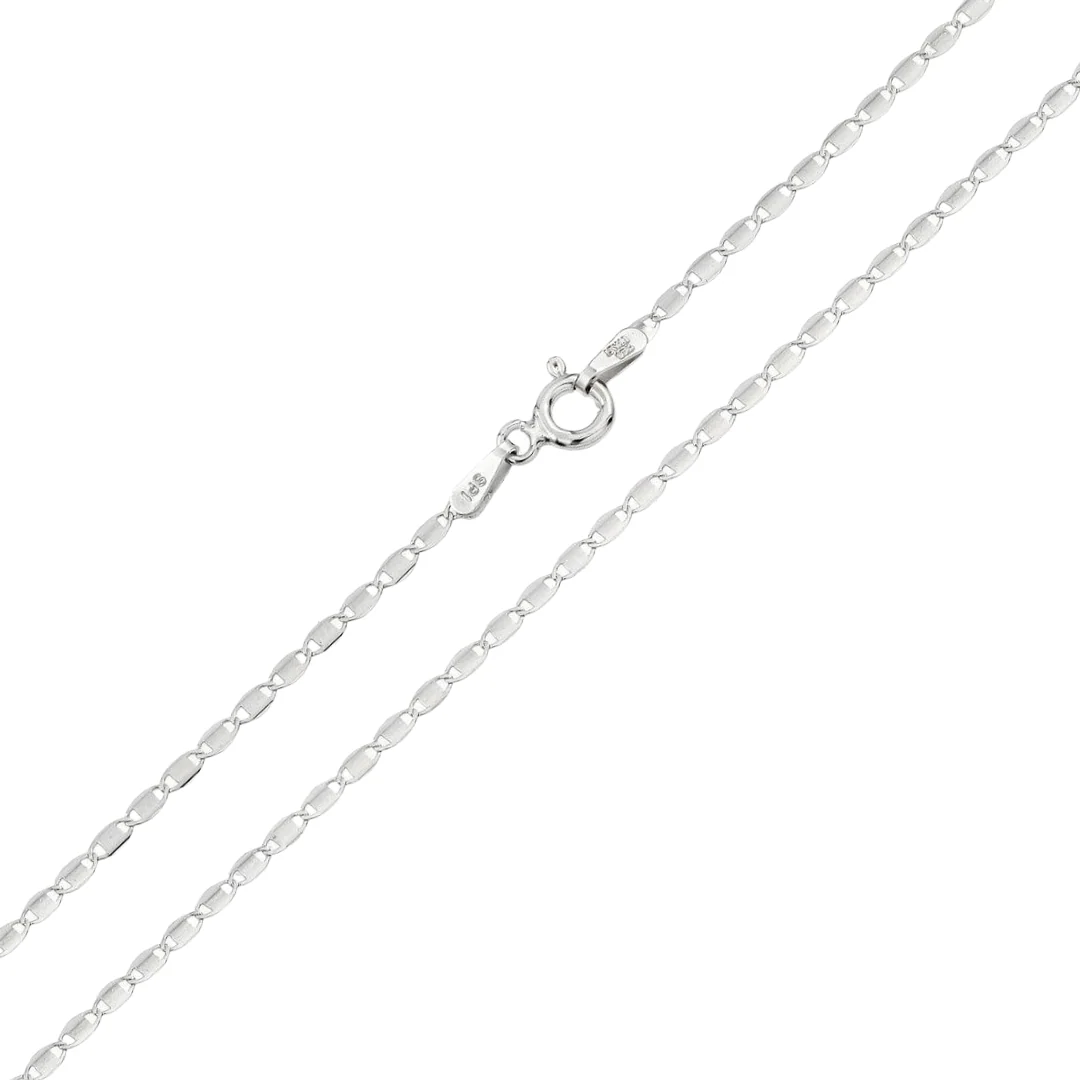 925 Sterling Silver Oval Confetti Chain