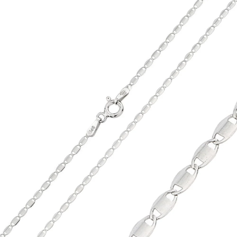925 Sterling Silver Oval Confetti Chain - Image 2