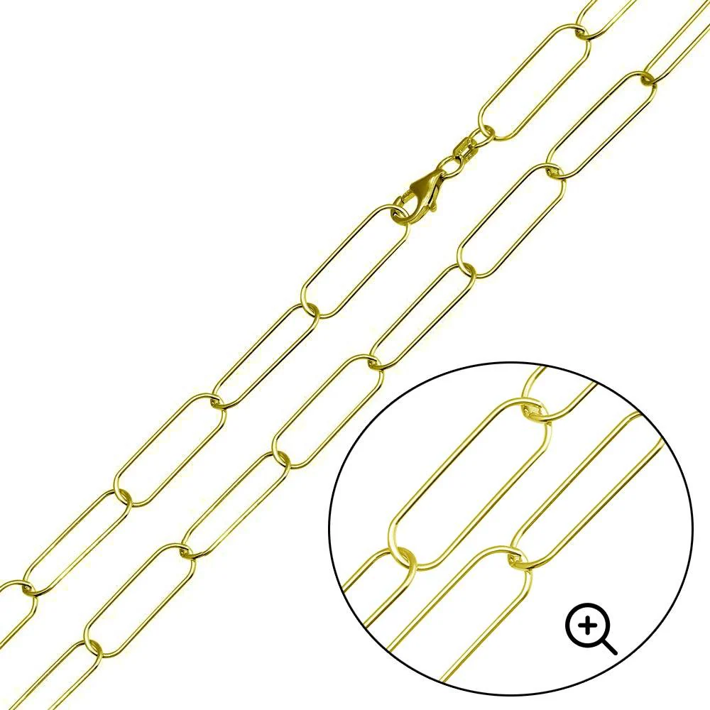 925 Sterling Silver Oval Paperclip Link Chain or Bracelet - Image 9