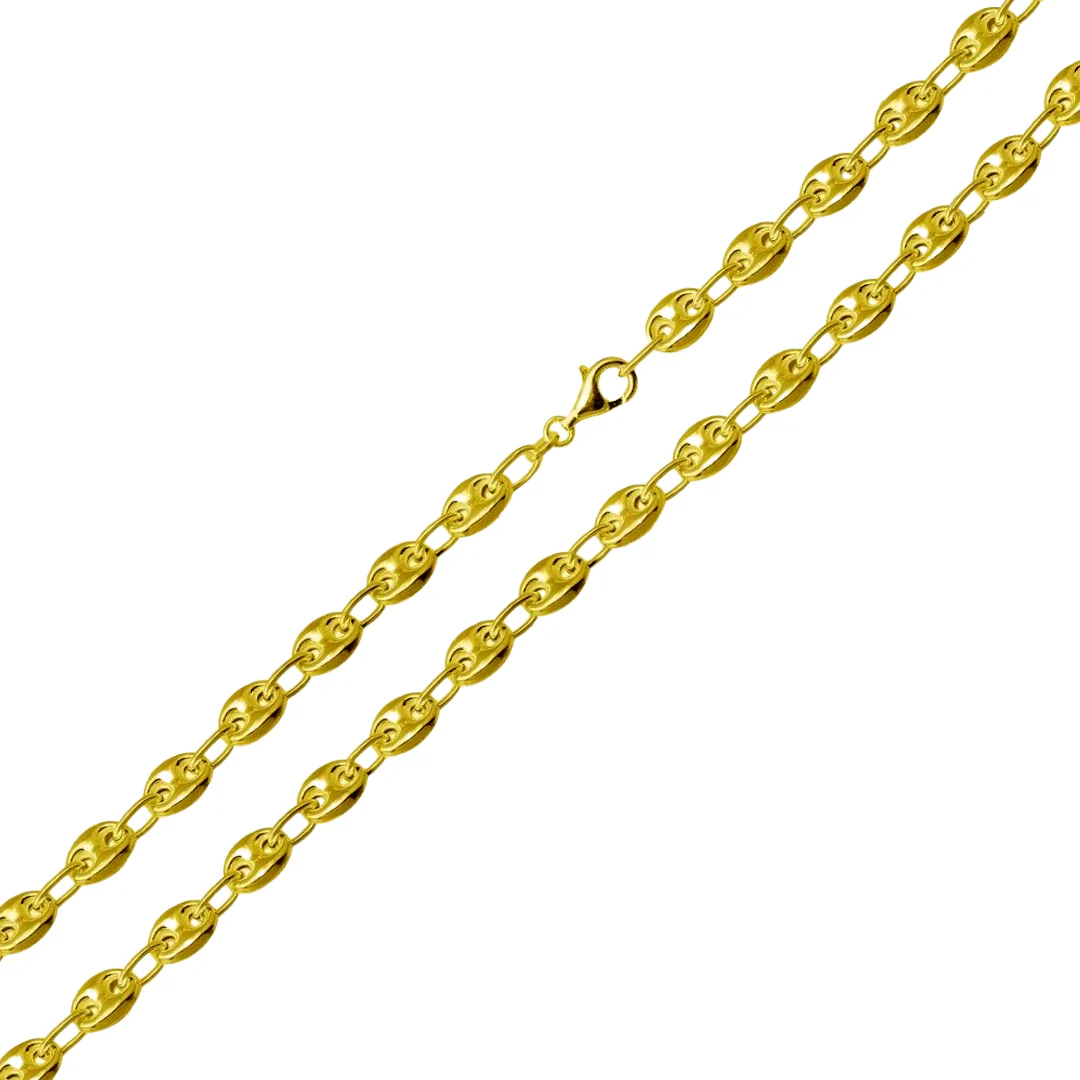 925 Sterling Silver Puffed Marina Chain or Bracelet - Image 3