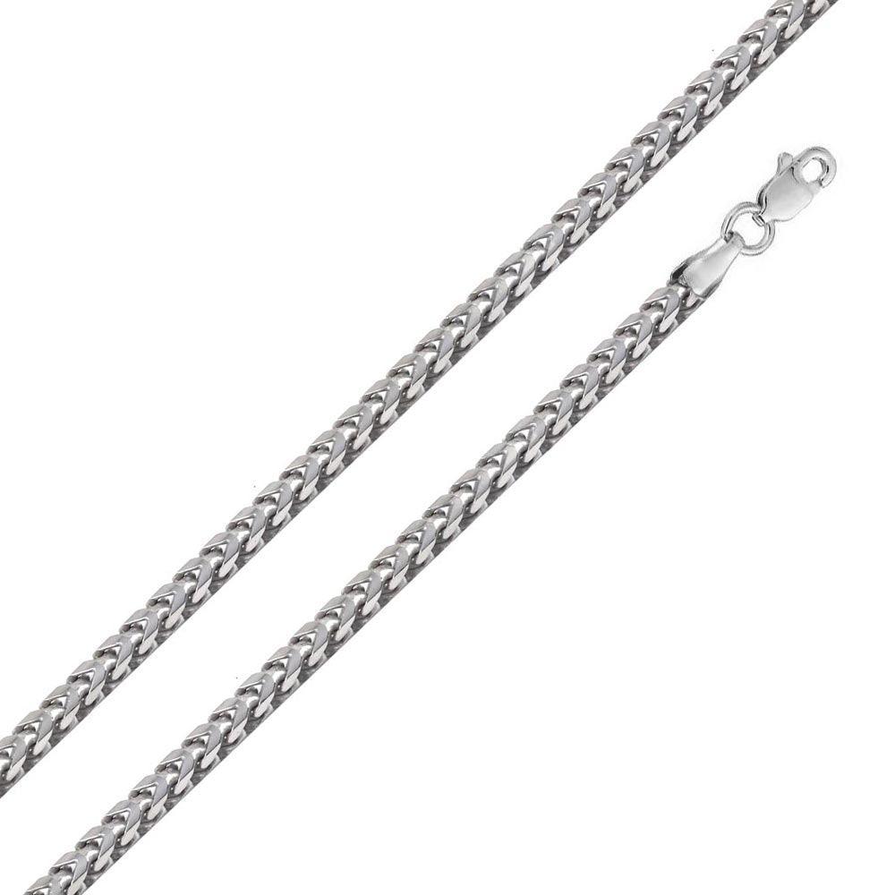 925 Sterling Silver Round Hollow Franco Chain - Image 2