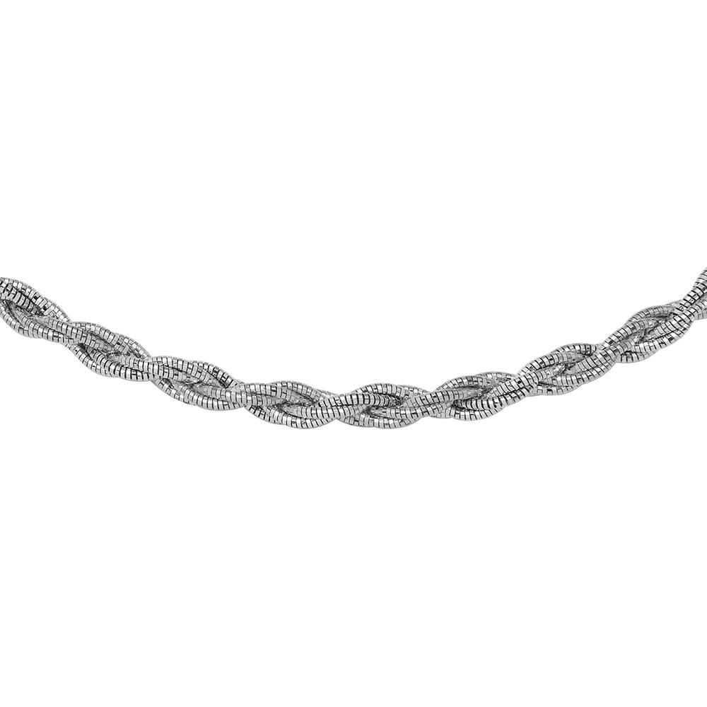 925 Sterling Silver Six Layer Twisted Omega Spring Chain - Image 2
