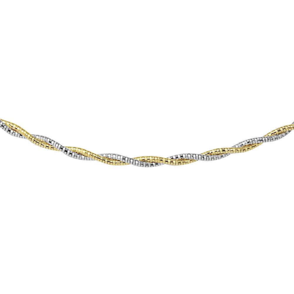 925 Sterling Silver Two Layer Twisted Omega Spring Chain - Image 3