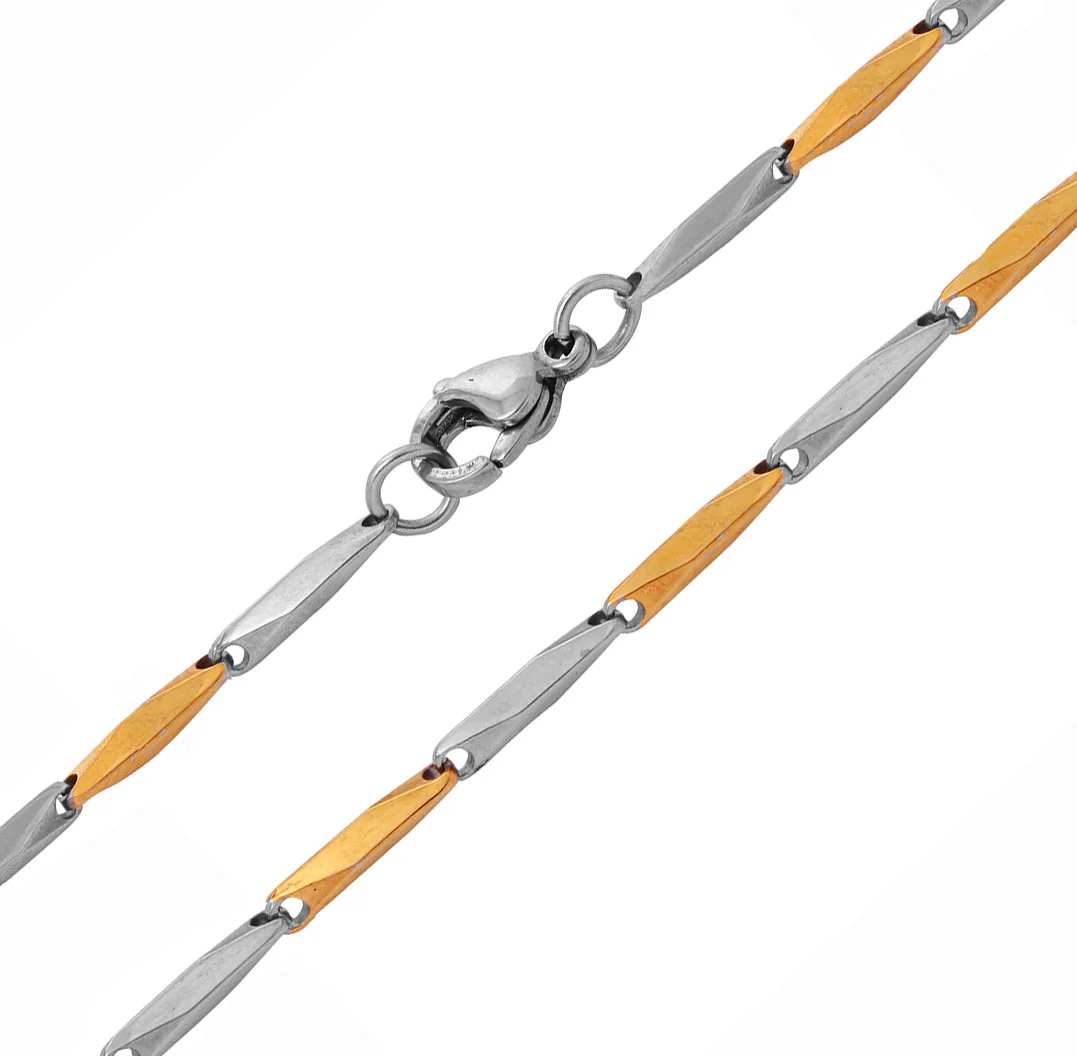 Plated Stainless Steel 2MM Bullet Link Chain Necklace - SSC087 - Image 2