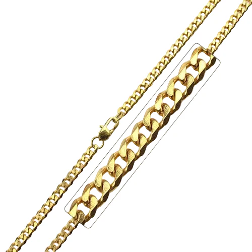 Plated Stainless Steel 3.5 MM Cuban Link Chain Necklace - SSC037 - Image 2