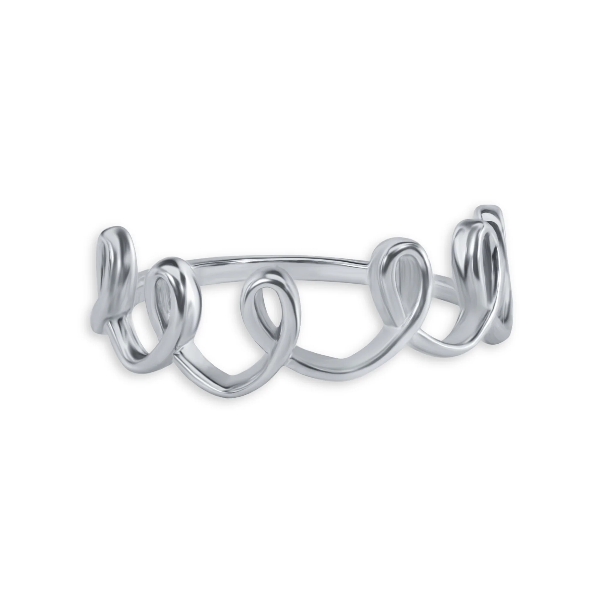 925 Sterling Silver Nickel Free Rhodium Plated Crown Design Ring - GMR00367 - Image 2
