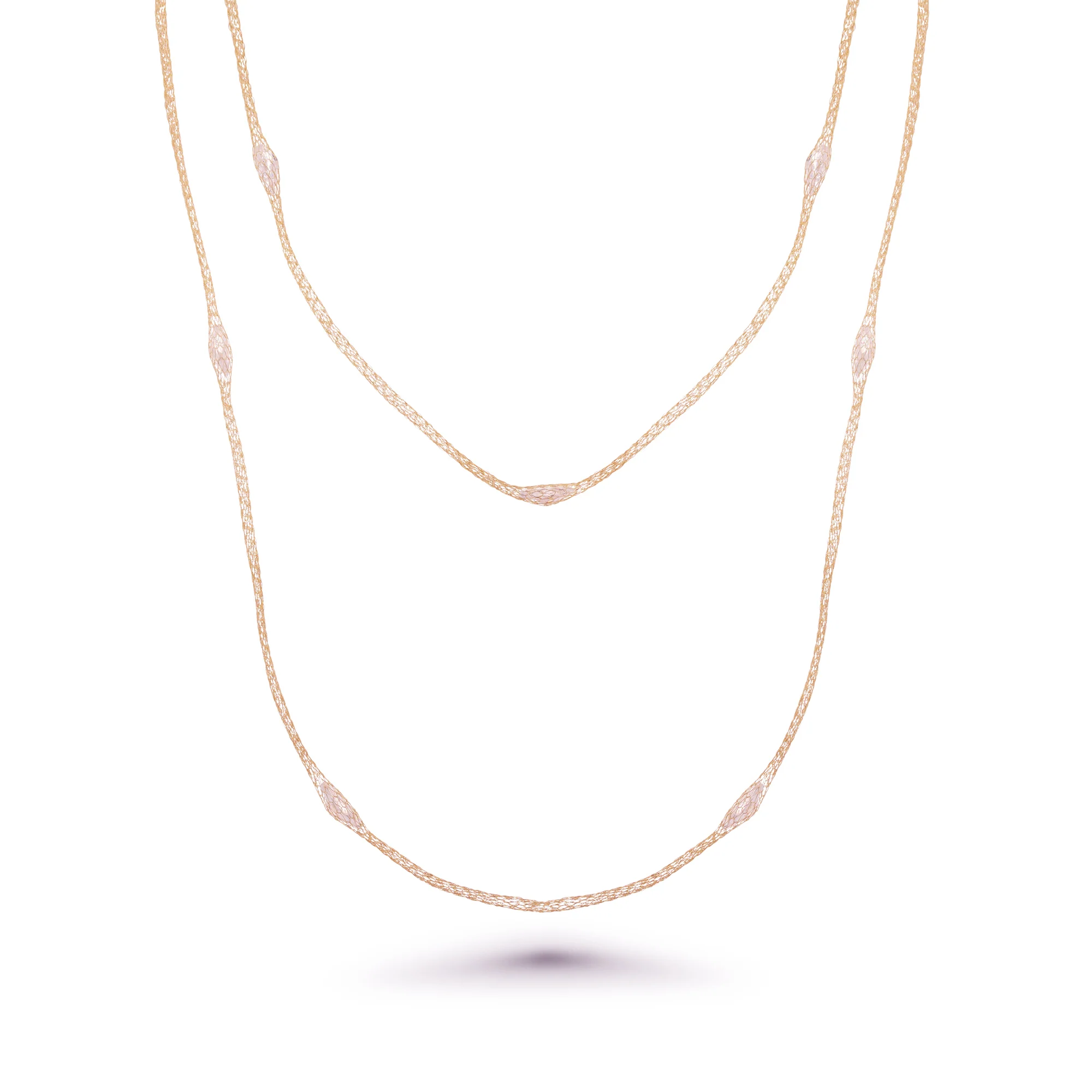 Silver 925  Rhodium Plated Mystical Chain Italian Necklace - ITN00051 - Image 3