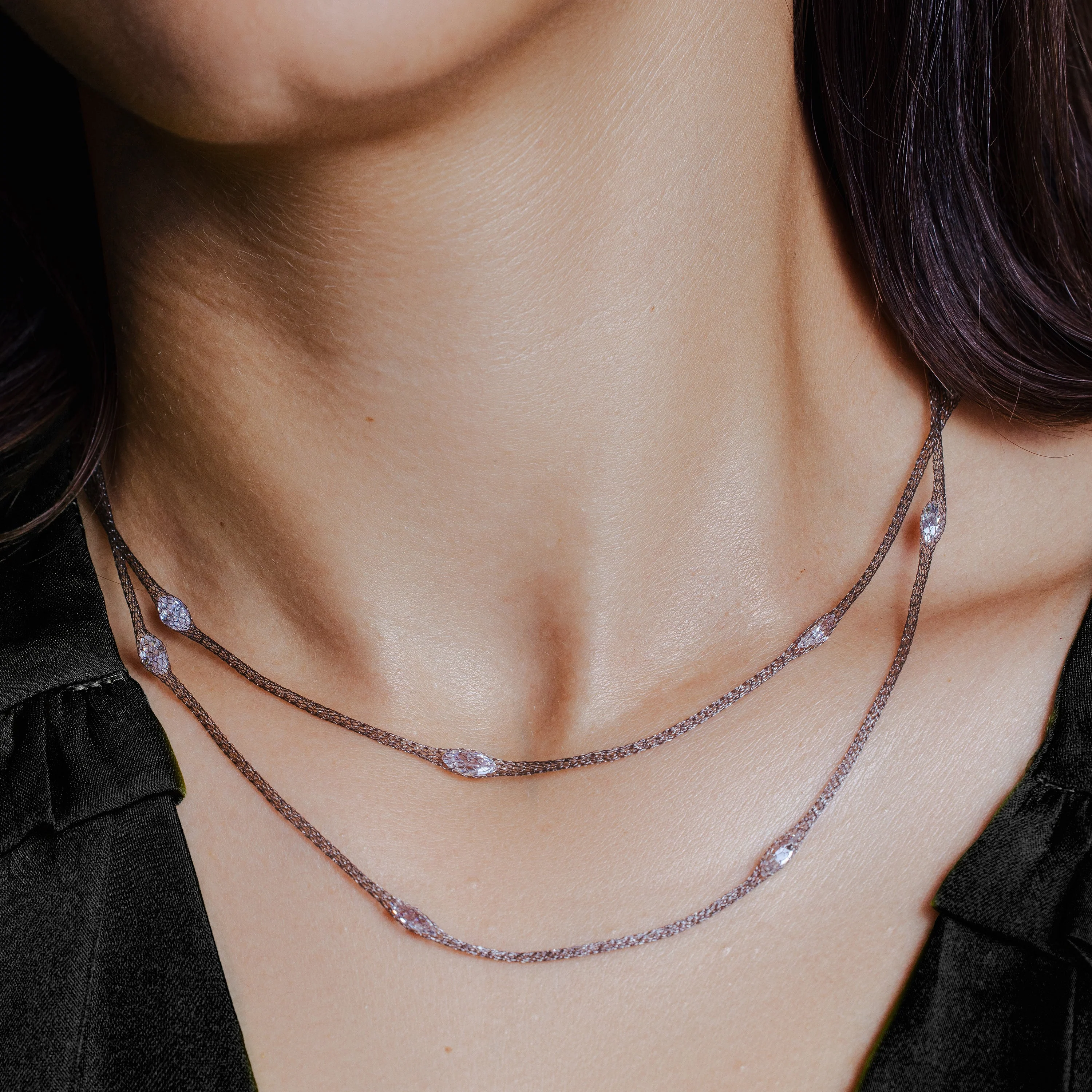 Silver 925  Rhodium Plated Mystical Chain Italian Necklace - ITN00051 - Image 6