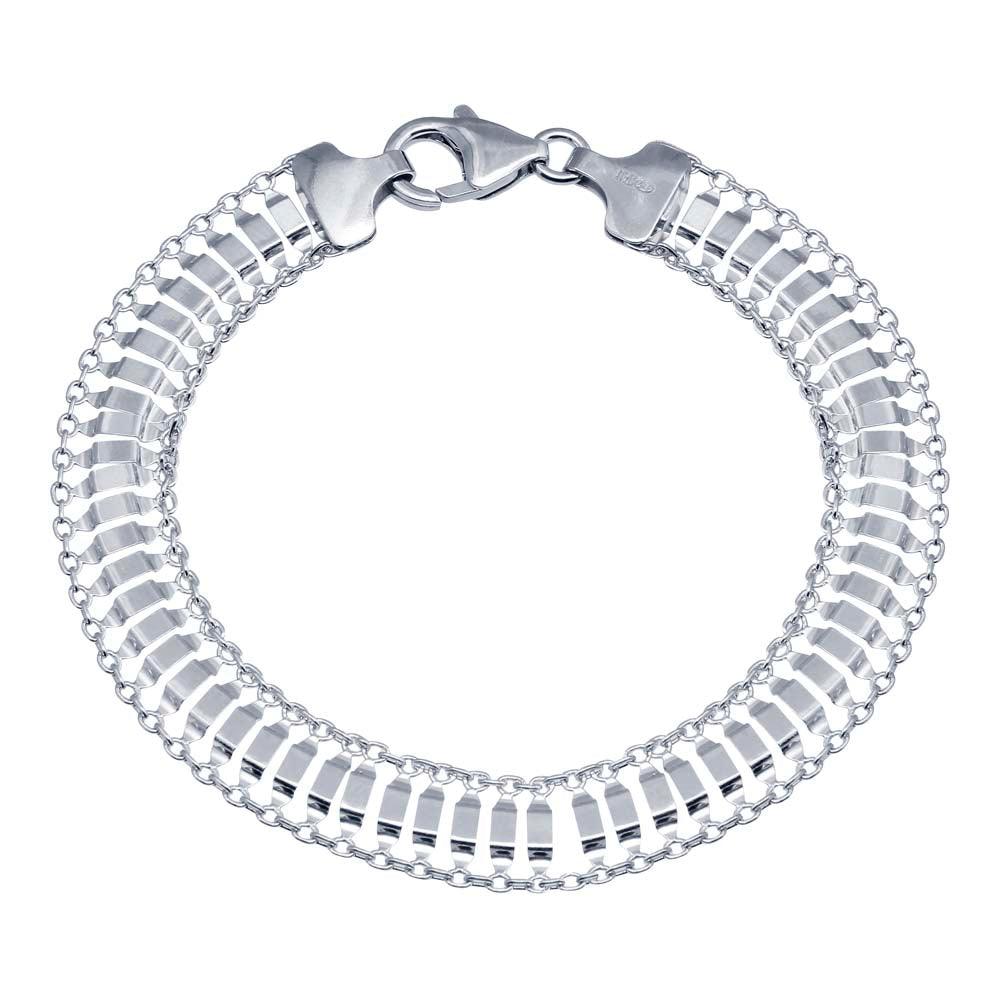 925 Sterling Silver Delicate Flexible Bracelet  - VGB20