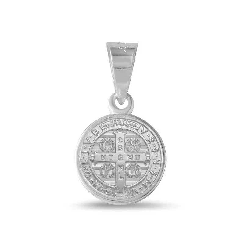 Silver 925 High Polished Saint Benedict Medallion 11mm - JCA022-R7 - Image 2