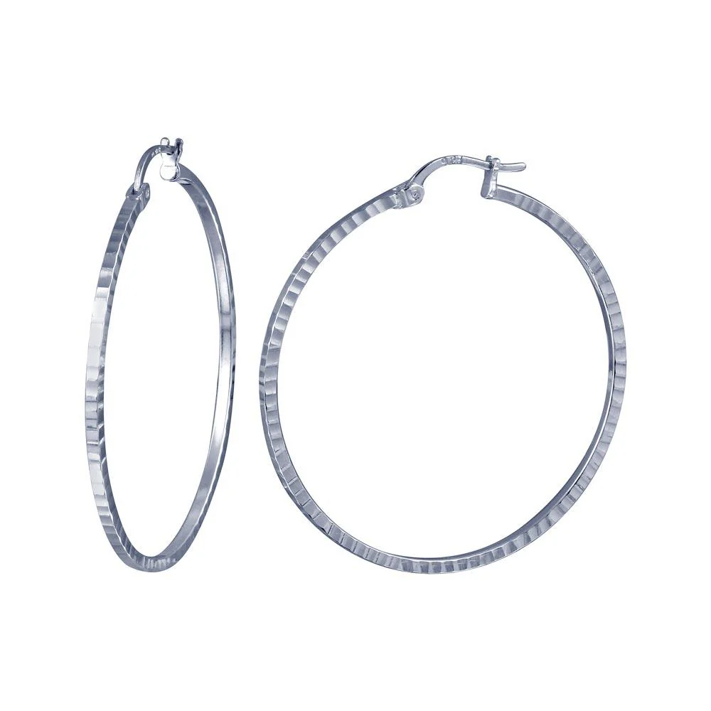 Silver 925 Round Hoop DC Earring Hoop 1.5mm - HP03-1.5 - Image 2