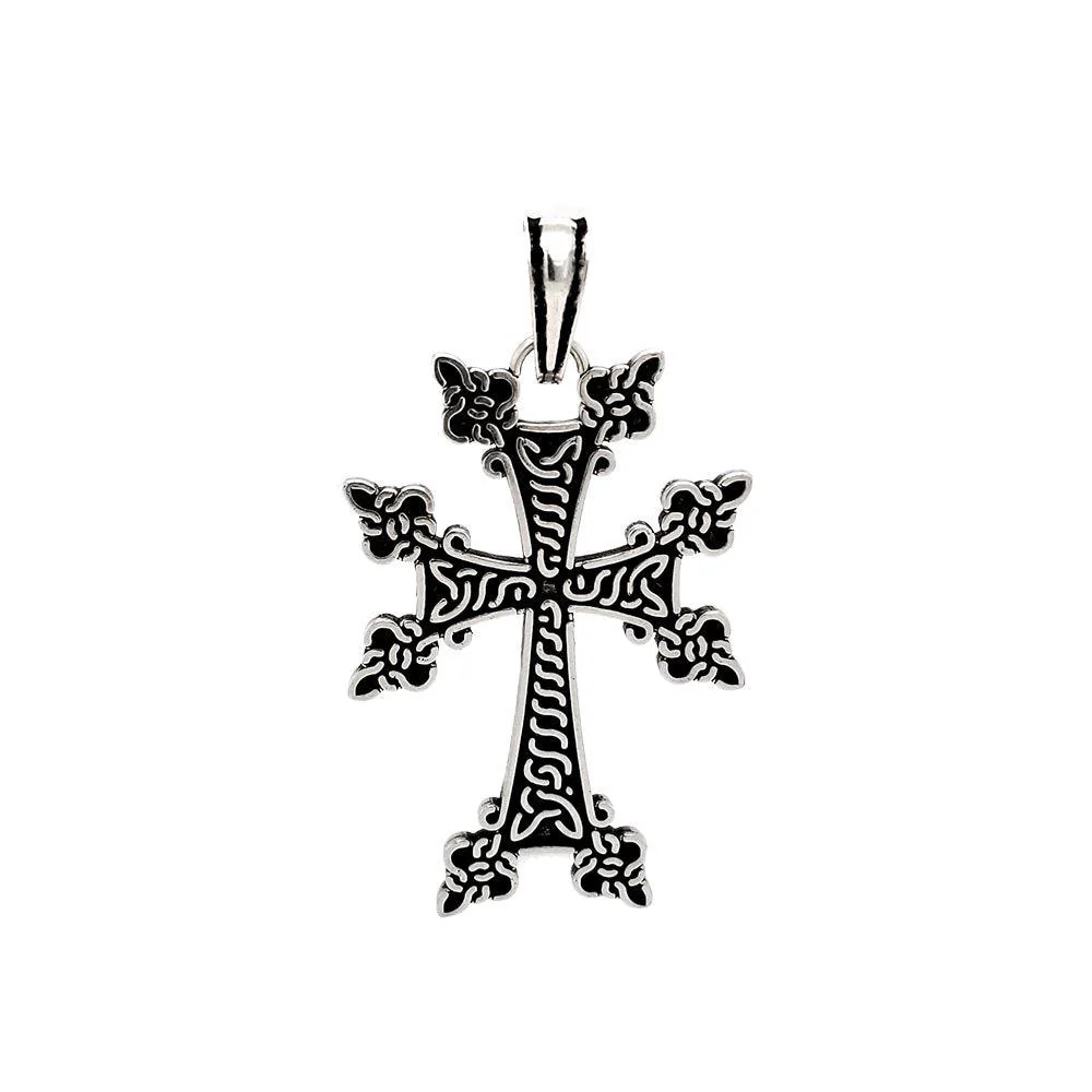 Oxidized 925 Sterling Silver Celtic Cross Pendant - OXP00009 - Image 2